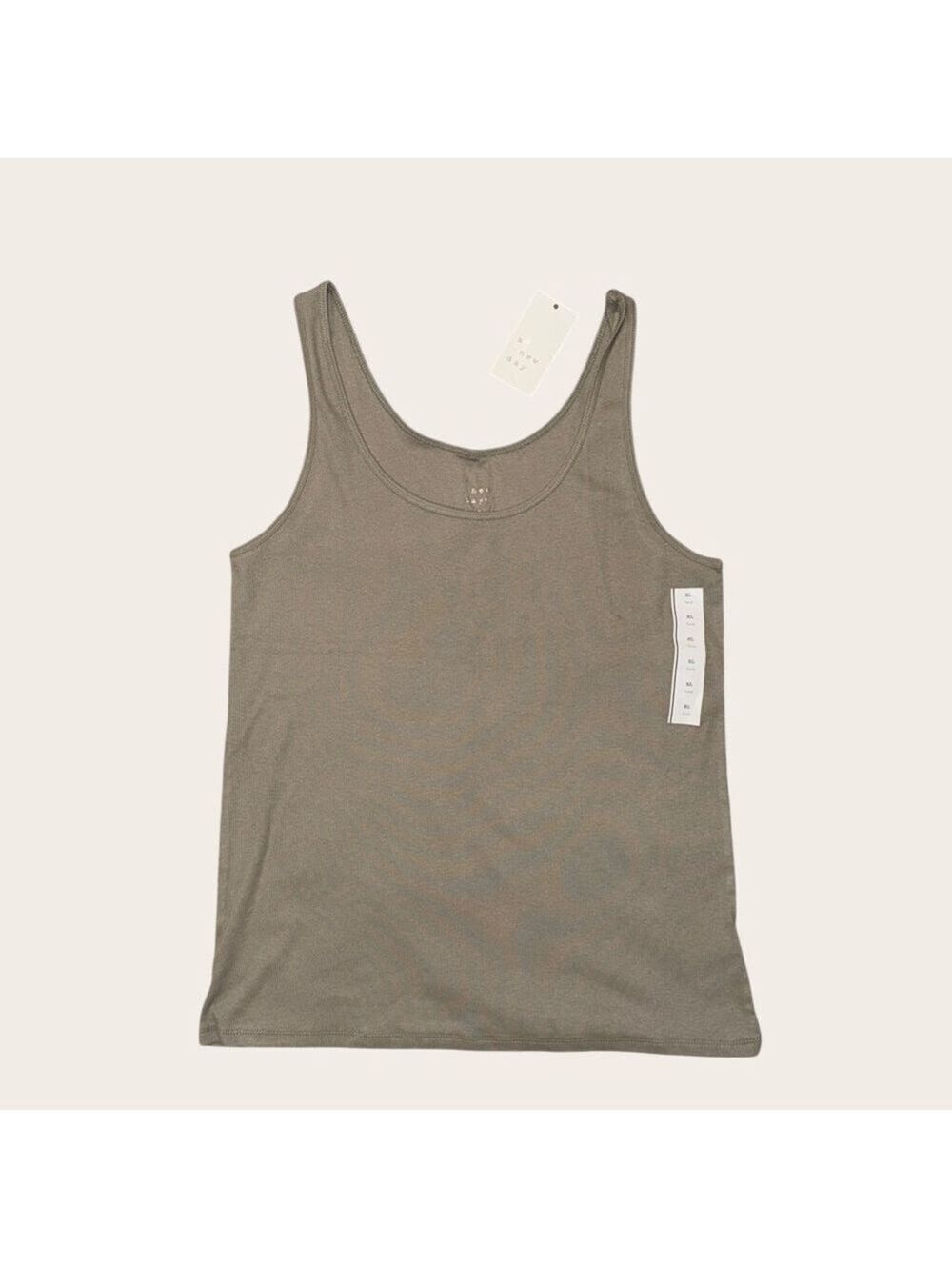 A New Day Women's Ribbed Tank Top Tan NWT
